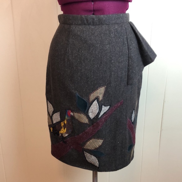 Anthropologie Skirts Anthropologie Floreat In The Trees Pheasant